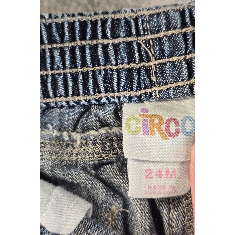 Vintage Y2K Circo Toddler Girls 24m Denim Jeans Rainbow Heart Embroidery Cute